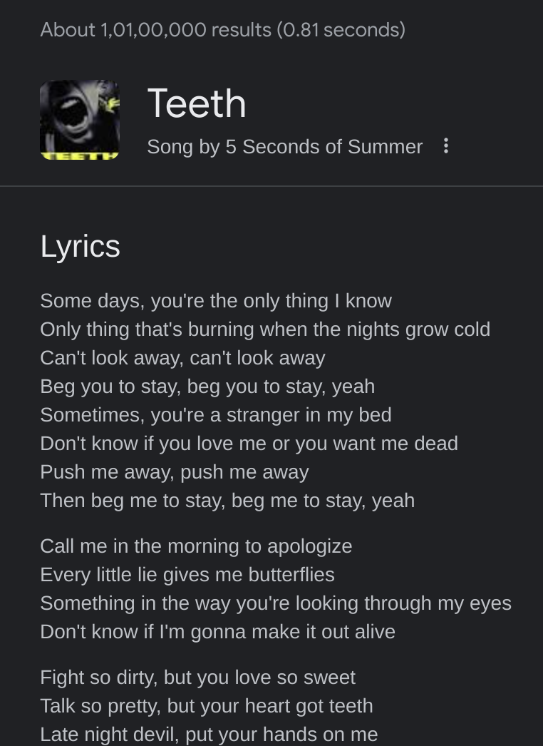 Verse Lyrics