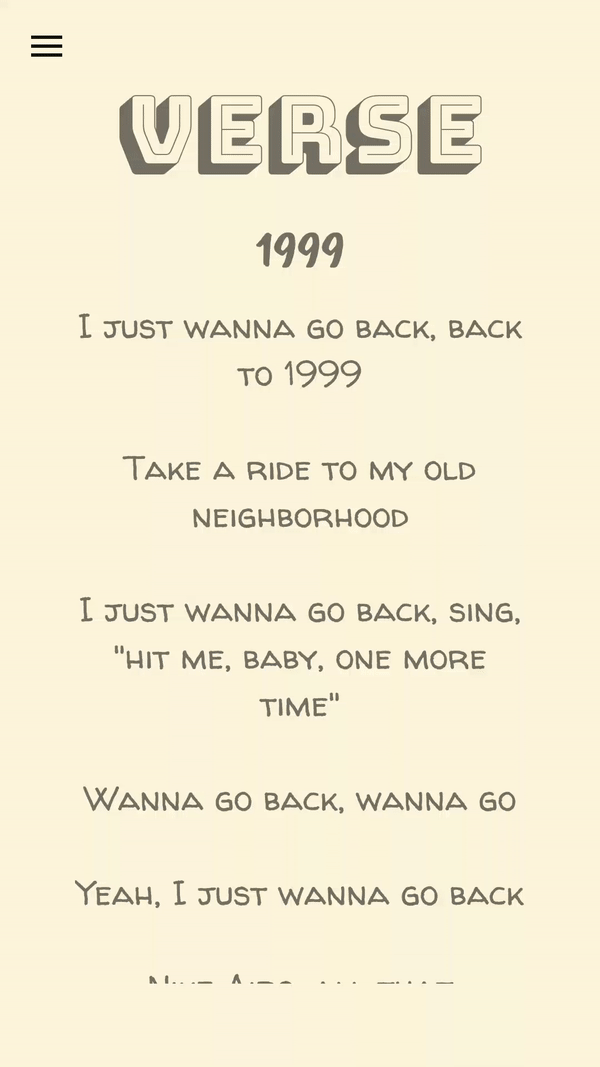 Version 1 home page